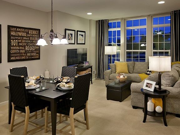 Open Living and Dining Area