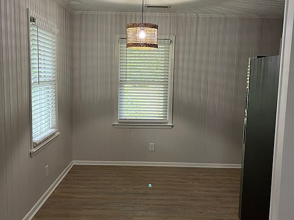 Dining area with new light.