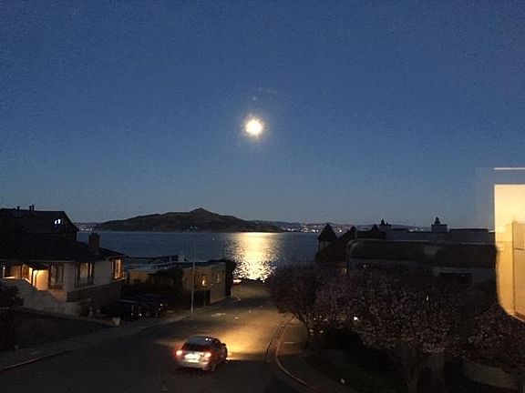 Evening view from picture window