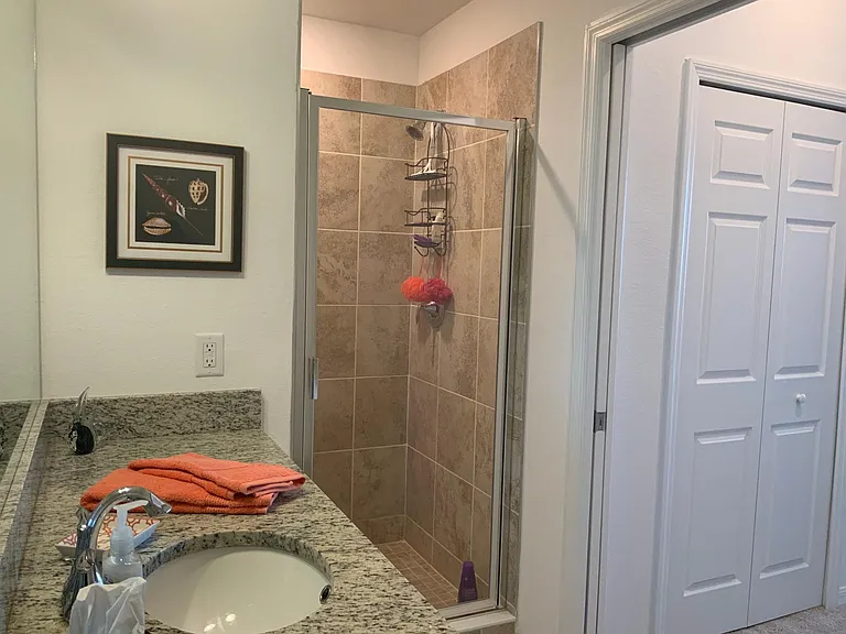 Master bath with large shower