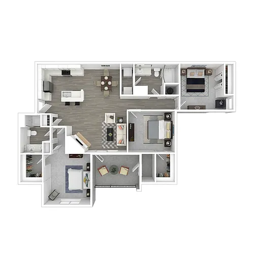 Floor plan Radcliff | Three Bedroom | Two Bath