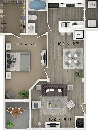 One Bedroom One Bath Floor Plan One Bedroom One Bath Floor Plan