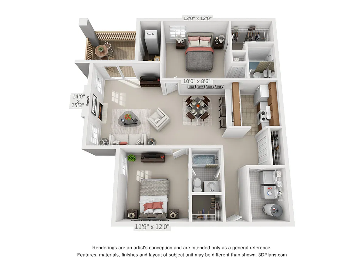 Floor plan Lily (Corner)