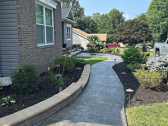Front sidewalks