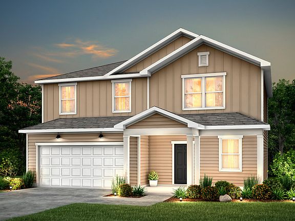 Osprey new construction Exterior TD105 with a covered front door.