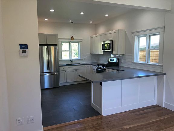 open kitchen with bar type seating