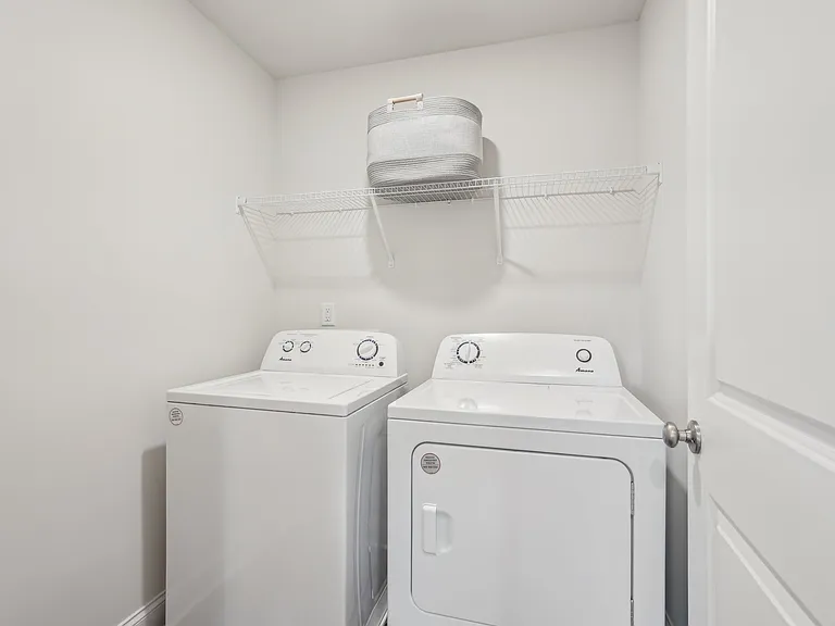 Full size washer and dryer in every home.