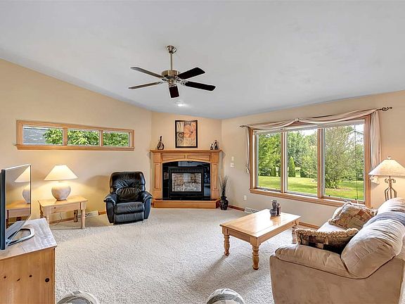 Cozy gas fireplace