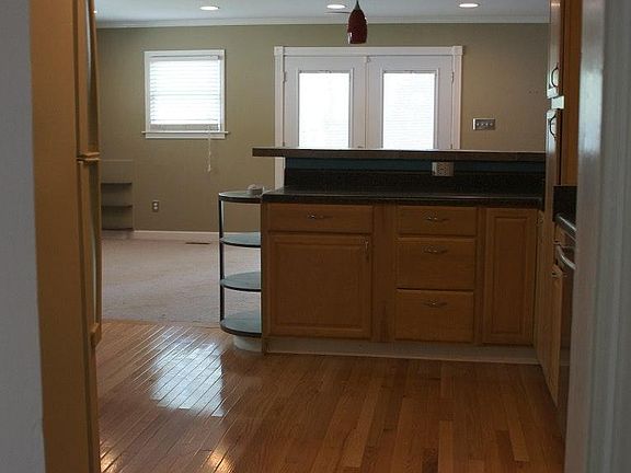 Plenty of space in the kitchen overlooking the living room
