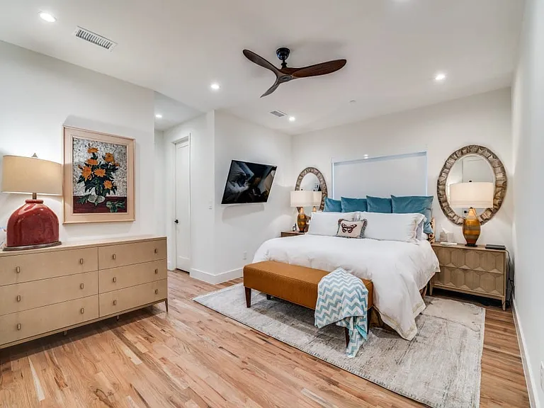 Large Primary Bedroom with 3
 closets