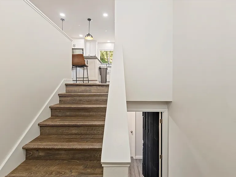 Split level home with dividing door