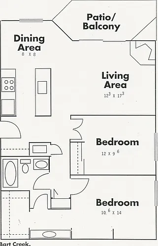 Floor plan two bedroom