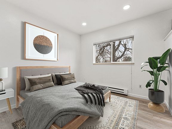 Studio, wall separates bedroom from living/kitchen area!