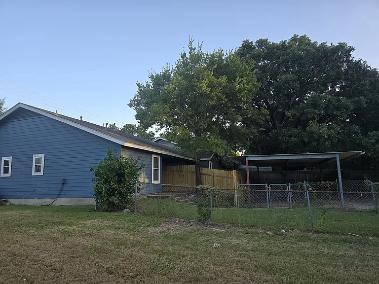 Back and side of the property