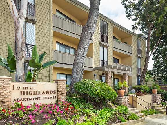 2185 Chatsworth Blvd, San Diego, CA 92107-Loma Highlands Apartment Homes Monument and Building exterior
