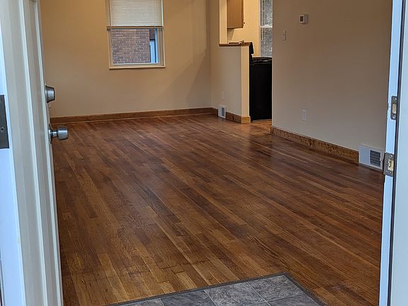 View from front door into the living room/ dining area