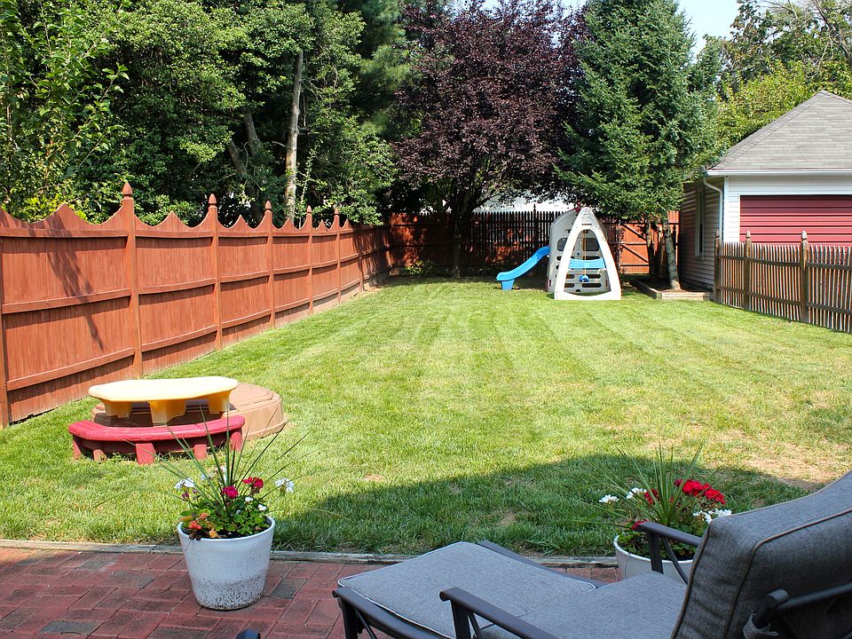 Fenced in backyard