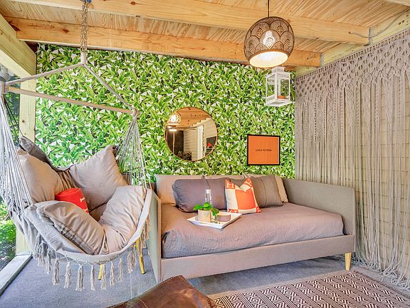 Enclosed Patio wit Swing Chair & Twin Daybed