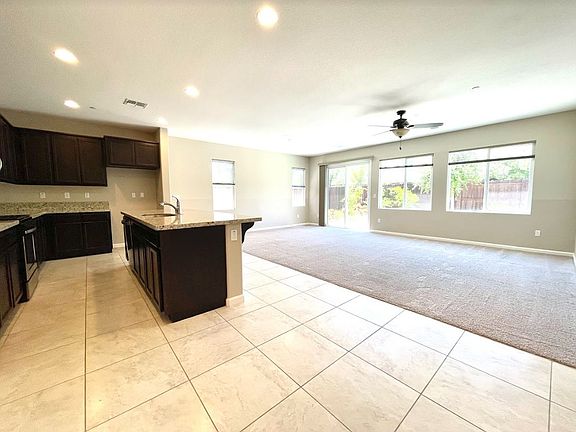Great Room: Kitchen/Dining/Living Space (with Ceiling Fan)