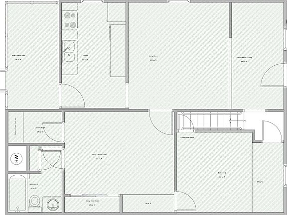 118 Langdon - Downstairs Floorplan