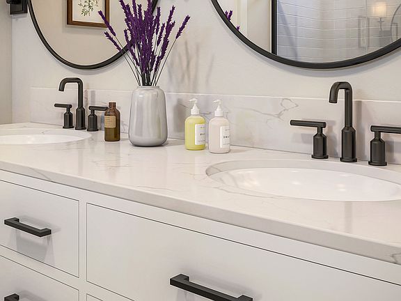 Dual sinks in owner s bath