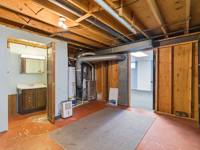 Utility room in basement