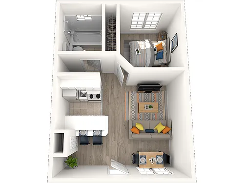 Floor plan 1 Bed 1 Bath