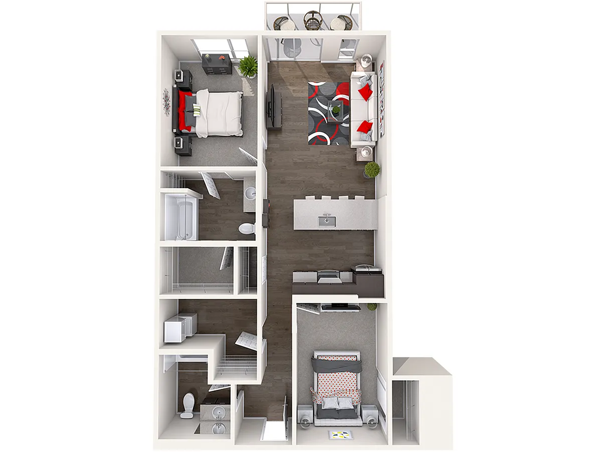 Floor plan C3 (1x2) Den