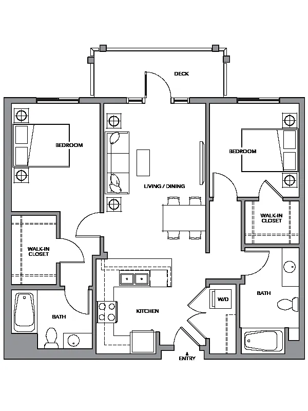 Floor plan 2A w/ Balcony