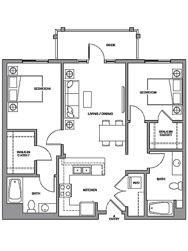Floor plan 2A w/ Balcony