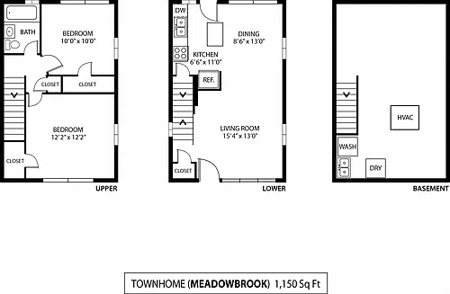Floor plan Energy Townhome - Income Restrictions Apply