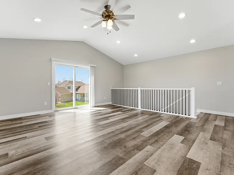 Living Room Staircase To Walkout Level.