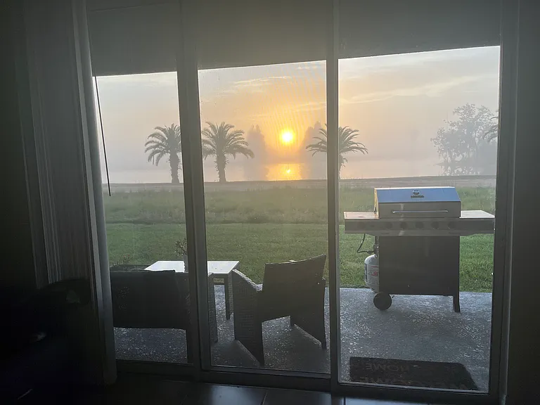 Sunrise view from the living room