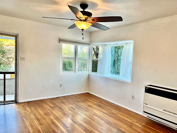 The living room is light and cheerful