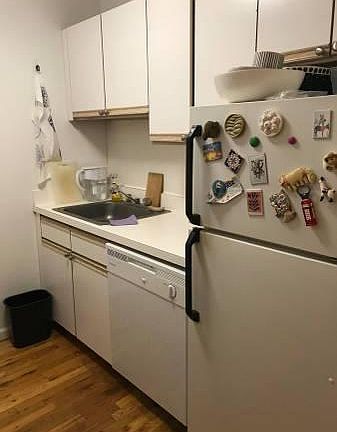 small and functional kitchen with a dishwasher