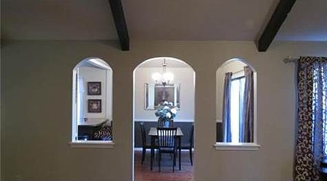 View from Living Room looking towards the Dining Room.