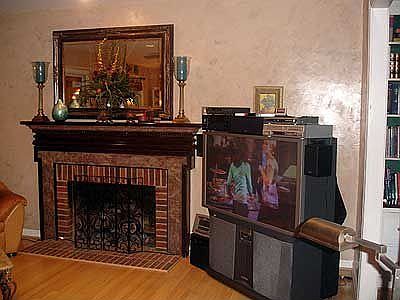 fireplace in living room