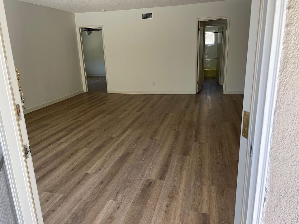 Front door, living room