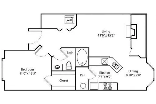 Floor plan Oak Renovated A1r