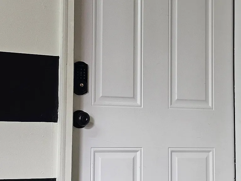 Private entrance through garage.