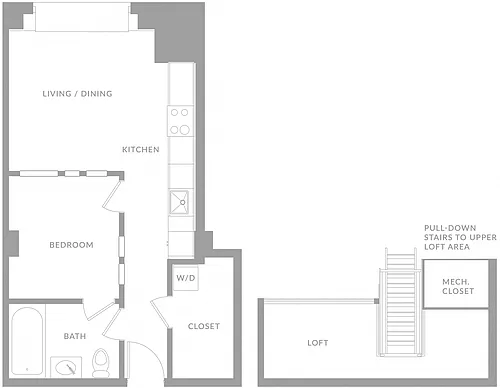 Floor plan One Bedroom A