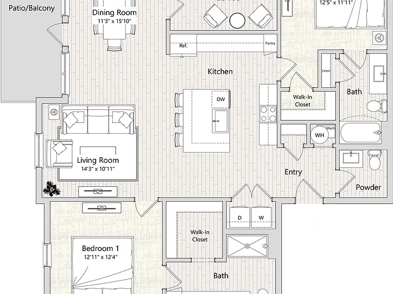 Two Bedroom - D1 Two Bedroom - D1