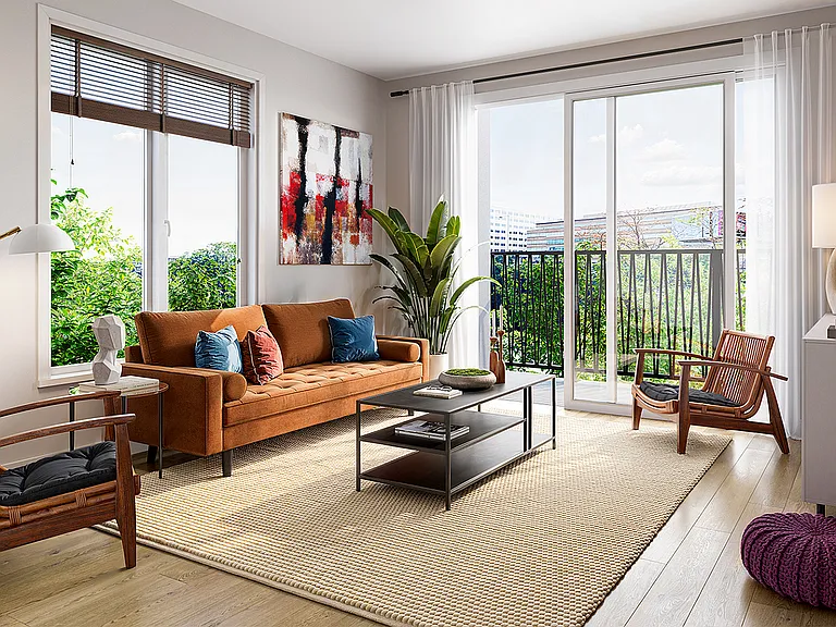 Experience the elegance of chic urban living with this beautifully styled living room.
