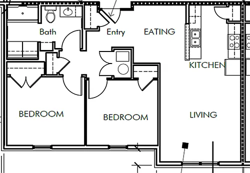 Floor plan 2 Bedroom