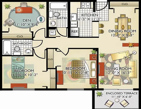 Model A1 | 3 Bedrooms, 2 Bath Model A1 | 3 Bedrooms, 2 Bath