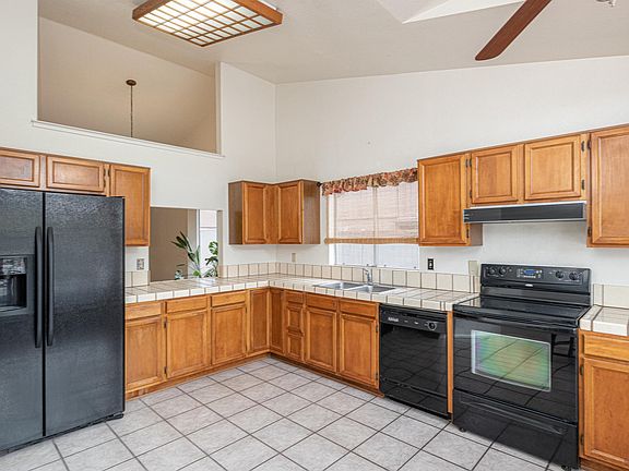 Roomy Kitchen with Vaulted Ceiling.