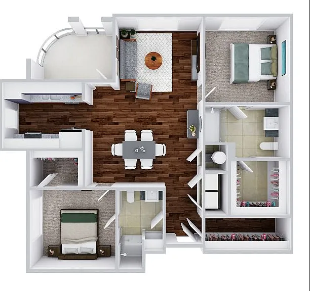 Giotto U2Aa | 2 bed / 2 bath Giotto U2Aa | 2 bed / 2 bath