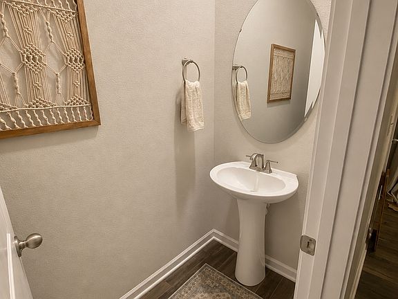 Downstairs Powder Room/Half Bathroom. New Pedestal Sink