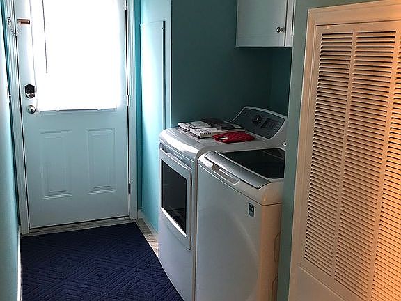 Washer Dryer , new cabinets 