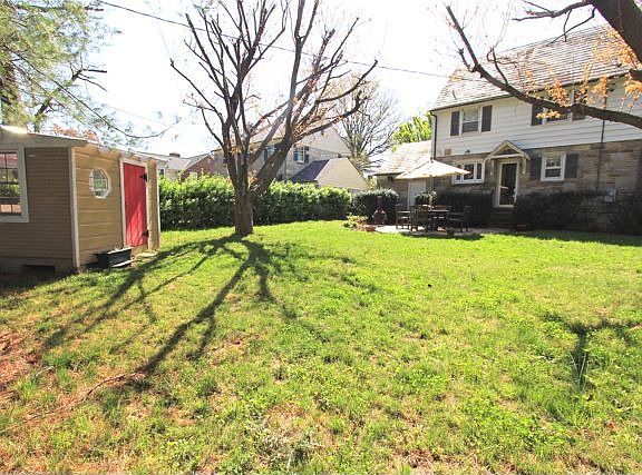 Level, Fenced Backyard w/Stone Patio & Playhouse